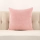 thumbnail image 1 of Xiao Hua fundas de almohada de color liso con textura afelpada. Clásicas y atemporales, fundas de almohada sencillas de color puro que quedan genial en cualquier cama. 45 x 45 cm (rosa)., 1 of 5