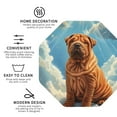 thumbnail image 3 of Fuzoiu Sunshine Cloud Bulldog Print Leather Coasters Set,Drink Coasters Set of 4,for Tabletop Protection, Durable PVC Coasters,Home Décor and Housewarming Gift-Octagon, 3 of 6