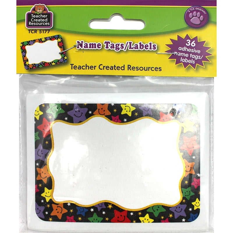 Teacher Created Resources 5177 Happy Stars Name Tags - Walmart.com