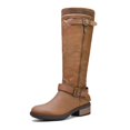 thumbnail image 1 of Botas DREAM PAIRS Altas hasta la Rodilla con Pantorrilla Ancha y Tacón Bajo Camel, 1 of 5