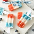 thumbnail image 5 of Moldes para helado, moldes para helado de 10 cavidades, moldes para paletas reutilizables para preparar sorbetes de helado para paletas (azul) JM, 5 of 5
