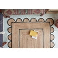 thumbnail image 2 of Area Rug Natural Jute Hand Braided Rug Dark Grey Scalloped Runner, 2 of 7