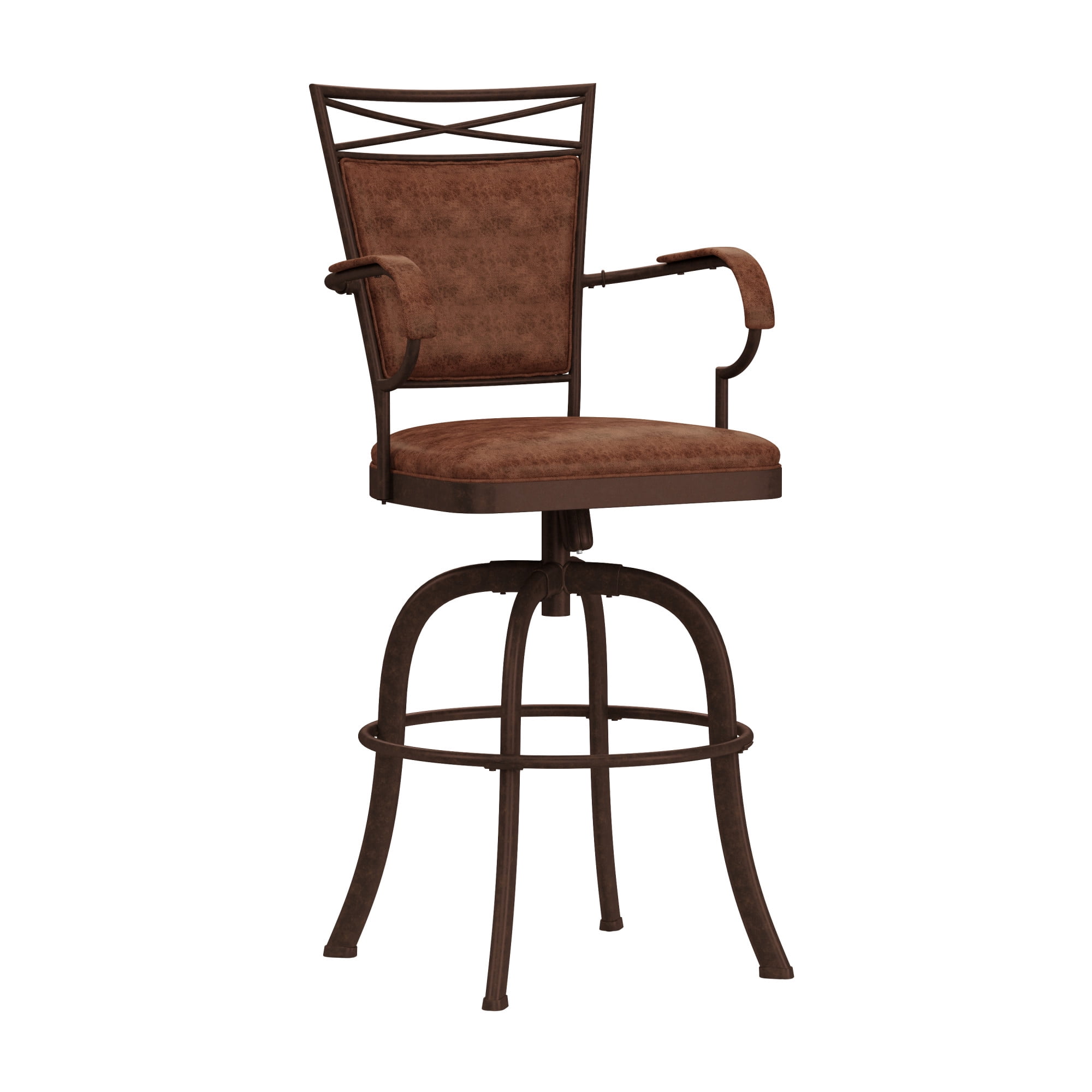 Hillsdale Furniture Bridgetown Bar Stool with Swivel, Aged Bronze