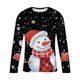 thumbnail image 4 of Blusas y camisas de manga larga y cuello redondo para hombre, informales, a la moda, con estampado navideño, cuello redondo, blusas de licra de manga larga para hombre., 4 of 5