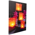 thumbnail image 3 of Northlight LED Lighted Flickering Paper Candle Lanterns and Orchids Canvas Wall Art - 15.75" x, 3 of 9
