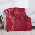 thumbnail image 3 of Rateoe Abstract Red Marble Pattern Flannel Throw Blanket, Ultra-soft Blanket for Bed, Couch, Car, Hypoallergenic Anti-pilling blanket-80"x60"(Horizontal), 3 of 6