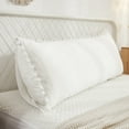 thumbnail image 6 of Move Over White Pom Poms Body Pillow Cover 20x54" Fringe Pattern Long Pillowcases 100% Washed Microfiber, 6 of 8