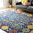 thumbnail image 2 of SAFAVIEH Aspen Joyce Southwestern Wool Area Rug, Navy/Gold, 10' x 14', 2 of 5