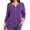 D1-Purple, variant on SHOWMALL Plus Size Floral Tops for Women, 3/4 Sleeve Button V Neck Vacation Tunic Blouse, Moss Green Cascading Floral, Size 3X