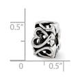 thumbnail image 2 of 925 Sterling Silver Reflections Hearts Bead; for Adults and Teens; for Women and Men, 2 of 2