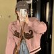 thumbnail image 4 of -chaquetas de béisbol Vintage para mujer, ropa de calle de los años 2000, Chaqueta corta de estilo coreano, Hip Hop con cremallera, abrigo Bomber estético de otoño, 4 of 5