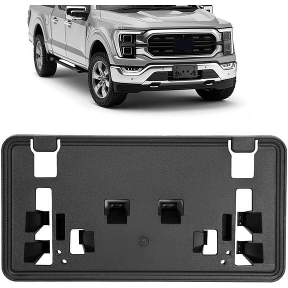 HECASA License Plate Bracket Compatible with 2021-2023 Ford F-150 Does Not Fit On Platinum, Or Raptor Models With the 2.7L,3.0L,3.5L V6 engines ONLY
