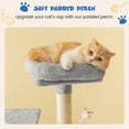 thumbnail image 6 of MWPO 63.8-in Multi-Level Cat Tree with Condo and Scratching Post Tower,Light Gray, 6 of 9