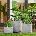thumbnail image 2 of Coolaroo 10 Gallon Round Fabric Grow Bag with Drainage Holes, UV Resistant and Durable Handles - 3 Pack, Steel Grey, 2 of 7