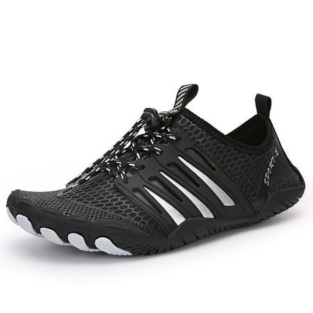 

Barefoot Men Women Water Shoes Nonslip Breathable for Surf Diving (Black 36)