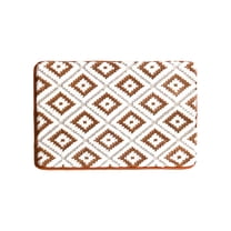 Hgallory Household Floor Mats for Bedroom Living Room, Polyester Non-Slip Floor Rugs for Entrance Sofa side, Geometric Pattern Home Decor Doormat Welcome Mats, 16"x24", 1 Pack, Coffee, Rectangle