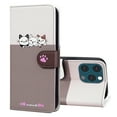 thumbnail image 4 of Allytech Wallet Case for iPhone 11 Pro with Cute Cartoon Pattern, 3 Card Slots + 1 Cash Slot + Wrist Strap, Premium PU Leather Stand Magnetic Clasp Shockproof Protective Case, Gray, 4 of 8