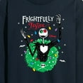 thumbnail image 3 of The Nightmare Before Christmas - Frightfully Festive Wreath - Men's Long Sleeve T-Shirt, 3 of 5