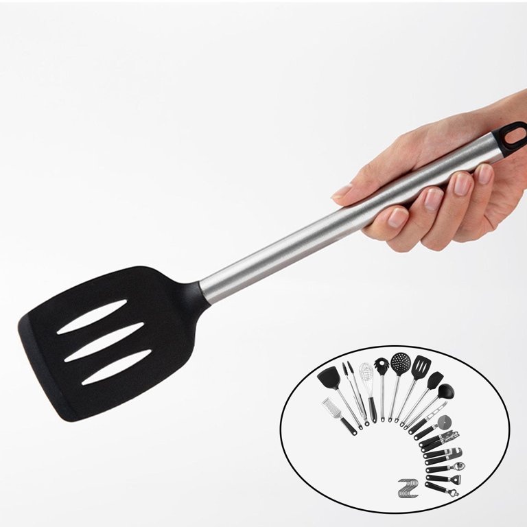 Zulay Kitchen Silicone Spatula Set with Durable Stainless Steel