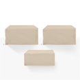 thumbnail image 3 of Crosley Furniture Covers 3-Piece Vinyl Outdoor Sofa Cover Set in Tan, 3 of 10