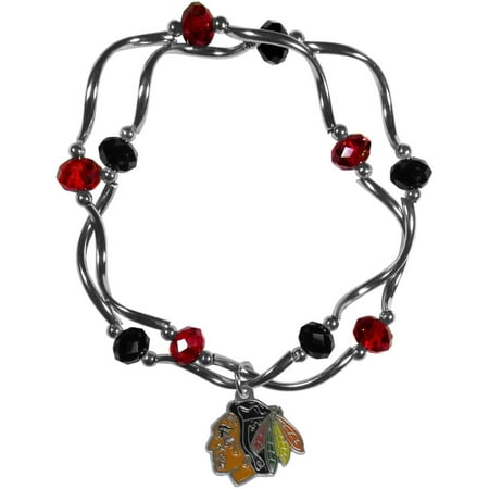 Chicago Blackhawks Stretch Bead Bracelet Chicago Blackhawks Stretch Bead Bracelet
