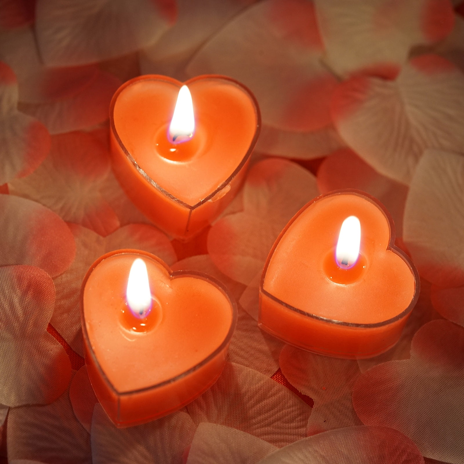 BalsaCircle 12 Red Unscented Heart Votive Tealight Candles