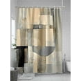 thumbnail image 5 of Abstract Art Shower Curtain, Beige Brown Blocks Watercolor Modern Art Waterproof Shower Curtain Set with 12 Hooks Lightweight Washable Fabric Shower Curtains for Bathroom 48x72 Inches, 5 of 6