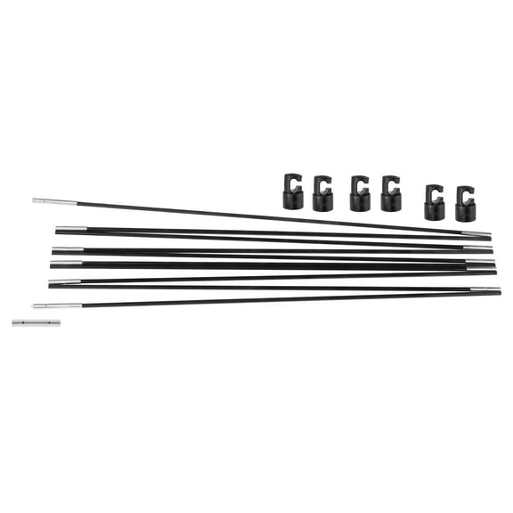 Machrus Upper Bounce Universal Trampoline Fiber Glass Rods To Replace Top Ring Of Net Enclosure For 8' Frame - 8 Pole Caps Included