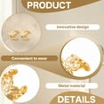 thumbnail image 3 of DESIGNICE Summer Earrings,Three-Dimensional Flower Shape Earrings for Women,Alloy Material Statement Earrings for Women,Earrings for Women Trendy for Seaside Vacation,Style1, 3 of 7