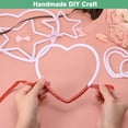thumbnail image 4 of Uxcell Paquete de 8 Anillos Atrapasueños, 5.9 Pulgadas, Forma de Corazón de Plástico, Aro de Macramé para Manualidades DIY Blanco, 4 of 6