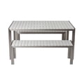 thumbnail image 3 of Pemberly Row 3-piece Aluminum Frame Patio Dining Set in White, 3 of 4