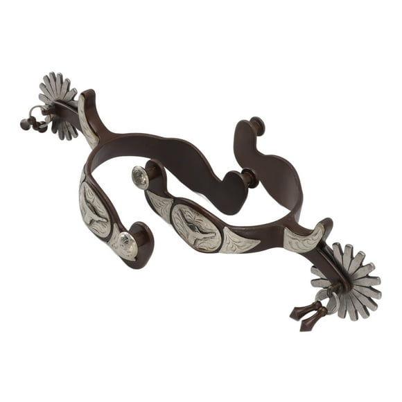 Éperons de Cheval, Éperons de Cowboy 2 Pcs Décoration Unique Style Rétro avec Icône de Vache pour Équitation