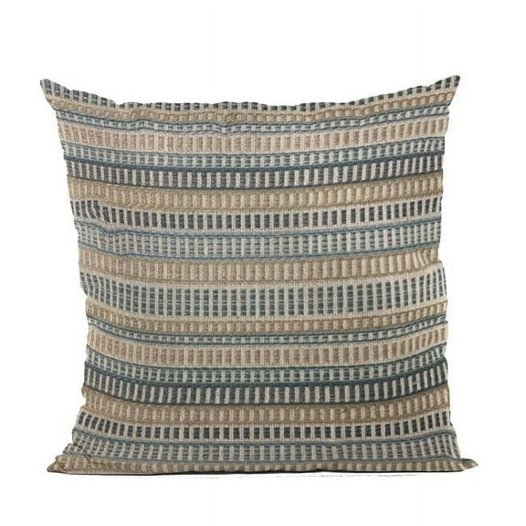 Blue Strings Stripe Luxury Throw Pillow - 18 x 18 in.