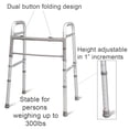 thumbnail image 4 of Andador plegable ligero Carex para personas mayores, andador médico portátil con altura ajustable, de 76 a 94 cm, ayuda de movilidad para adultos, ancianos y personas con discapacidad, plegable, con e, 4 of 5