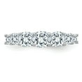 thumbnail image 5 of 14K White Gold Ring Band Moissanite Cushion D E F Pure Light, Size 7, 5 of 7