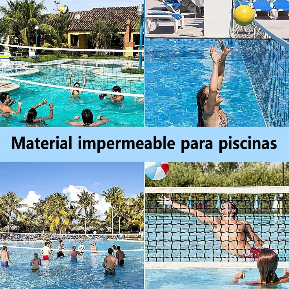 Soapow Indoor and Outdoor Polyethylene Volleyball Net, 32ft x 3ft