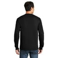 thumbnail image 3 of Gildan Ultra Cotton Men’s Long Sleeve Pocket T-Shirt, Comfortable, Crewneck Classic Fit, Black, S, 3 of 5
