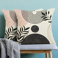 thumbnail image 2 of Boho Pillow Covers 18x18 Set of 2, Bohemian Mid Century Style Pink Black Throw Pillow Covers Linen Farmhouse Vintage Abstract Art Boho Decor Cushion Case Boho Home decor For Couch Sofa Outdoor, 2 of 6