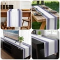 thumbnail image 6 of Navy Blue Striped Table Runner 48 Inches Long, Modern White Striped Abstract Art Aesthetics Kitchen Coffee Dining Table Decoration for Home Party Birthday Wedding Home Decor 13x48 Inches, 6 of 8