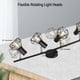 thumbnail image 2 of Lámpara de techo LED con 4 puntos giratorios ajustables, lámpara de techo industrial retro en jaula de metal negro, focos de techo, iluminación de suspensión, punto LED para cocina, pasillo, sala de, 2 of 5