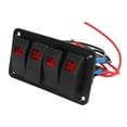 thumbnail image 3 of Red LED Rocker Switch,Rocker Switch Panel 4 Rocker Switch Panel Rocker Switch Tried and Trusted, 3 of 8