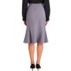 thumbnail image 3 of Falda lápiz con dobladillo rizado Inspire Chic para mujer, de cintura alta, elegante y casual, falda midi XS color púrpura claro, 3 of 5