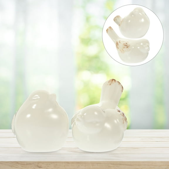 SEWCHICS Porcelain Ceramic Bird Figurines Home Decor Unique Gift for Animal Collectible Art
