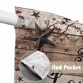 thumbnail image 4 of Rustic Star Brown Swag Valances for Windows, Kitchen Window Curtains Over Sink, Vintage Plants Berry Wooden Grain Window Treatment Curtains for Living Room/Bedroom Curtains 2 Panel Sets 36"x45", 4 of 8