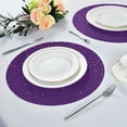 thumbnail image 6 of Round Placemat Heat Resistant & Wrinkle-Free Dining Table Decor Placemat For Home & Weddings Small Stars, 6 of 7