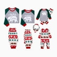 thumbnail image 1 of Pijama navideño familiar con mangas raglán y estampado de oso polar por todas partes, pantalones y bolsillos con cordón, 1 of 5