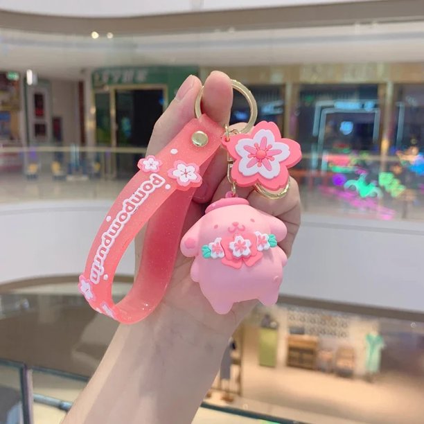 LLavero de Anime Kawaii Sanrio Hello Kitty, dibujos animados Kuromi My Melody Cinnamoroll, bolso para teléfono móvil, colgante, joyería, regalos para niños, Juguetes