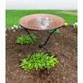 thumbnail image 4 of Achla Designs 24"Dia. Round Brass Hammered Copper Birdbath w/Black Wrought Iron Folding Ring Stand, 4 of 5