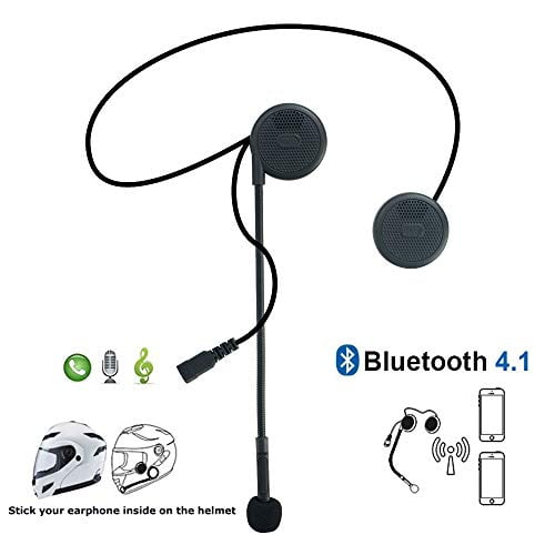 Meetou Motorcycle Helmet Headset Bluetooth Headphones with Microphone ...