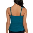 thumbnail image 2 of Dani Solids Plunge Tankini Top Swimsuit, 2 of 6